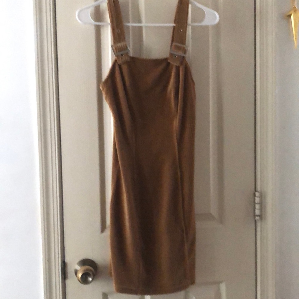 Brown velvet dress